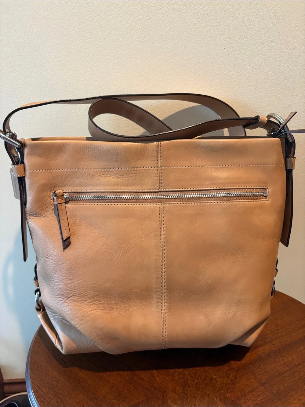 Coach SoHo F15084  convertible bag  shoulder /Crossbody  smooth leather tan EUC